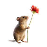 AI generated Cute little mouse png