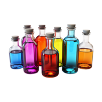 AI generated Colored Bottles for Shampoo png