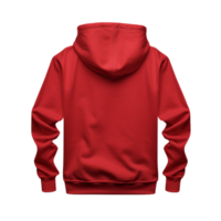 AI generated Blank red mens hoodie sweatshirt long sleeve male hoody with hood front png