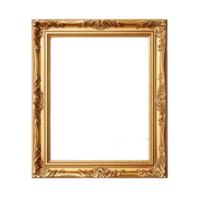 ai generiert Frames Spiegel Gemälde Holz Gold Blatt png