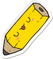 sticker of a cute cartoon pencil png