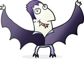 hand drawn cartoon vampire png