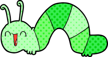 cartoon happy caterpillar png