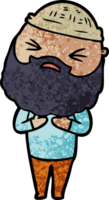 cartoon man with beard png