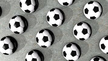 Infinite Soccer Balls Passing On Ground Loop Animation video