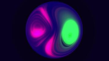 dessin style. futuriste magique violet sphère avec énergie à l'intérieur 4k. video