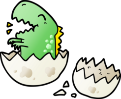 cartoon dinosaur hatching from egg png