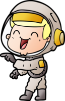 happy cartoon astronaut png