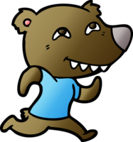 cartoon bear running png