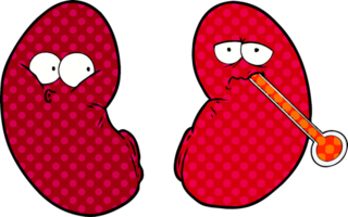 cartoon unhealthy kidney png