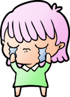 cartoon woman crying png