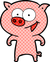 dessin animé joyeux cochon png