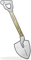 hand drawn cartoon shovel png