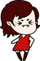 annoyed cartoon vampire girl png