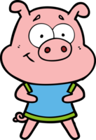 happy cartoon pig png