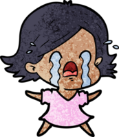 cartoon woman crying png