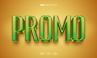 promoción 3d editable texto efecto psd