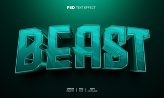 fera 3d editável texto efeito psd