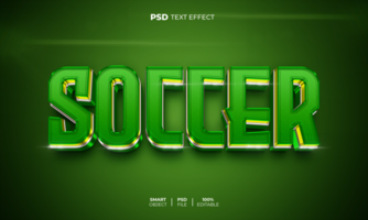 Soccer 3D editable text effect psd