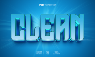 Clean 3D editable text effect psd