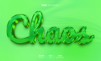 Chaos 3D editable text effect psd