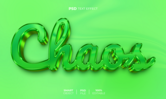 chaos 3d bewerkbare tekst effect psd