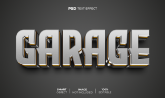 Garage 3D editable text effect psd