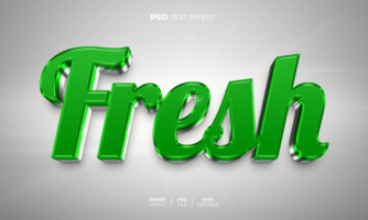 Fresh 3D editable text effect psd