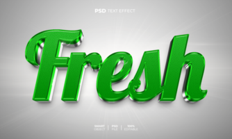 efecto de texto editable 3d fresco psd