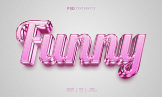 gracioso 3d editable texto efecto psd