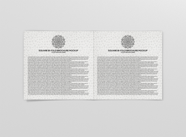 Square Bi fold Brochure Mockup psd