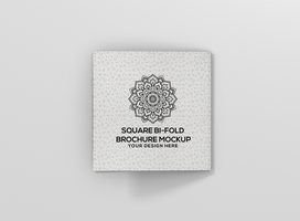 Square Bi fold Brochure Mockup psd