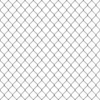 Realistic metal chain link fence seamless pattern. Prison cage wire grid. Security steel mesh barrier, lattice border wall vector background