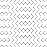 Realistic metal chain link fence seamless pattern. Prison cage wire grid. Security steel mesh barrier, lattice border wall vector background