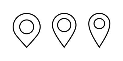 Pin icon vector collection. Location sign and symbol. destination icon. Map pin