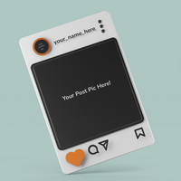 3d creative editable mockup of social media frame post interface template psd