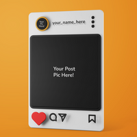 3d creative editable mockup of social media frame post interface template psd