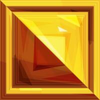 Golden polygonal diamond shaped metal, vector EPS 10