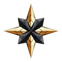 negro y oro polígono logo vector
