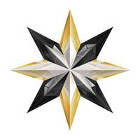 Black and gold polygon logo vector