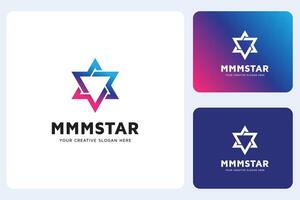 MMM Star Symbol Logo Design Template vector