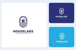 House Lake Logo Design Template vector