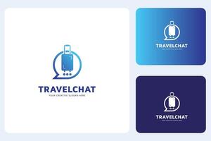 Travel Chat Logo Design Template vector
