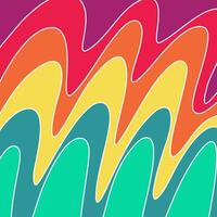 Colorful rainbow abstract pattern with waves shapes template background design for social media platform. vector