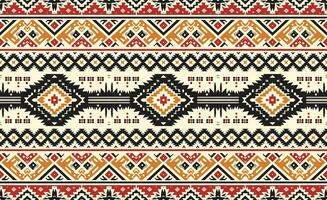 étnico resumen ikat Arte. sin costura modelo en tribal, gente bordado, y mexicano estilo. azteca geométrico Arte ornamento impresión. diseño para alfombra, fondo de pantalla, ropa, envase, tela, cubrir, textil vector