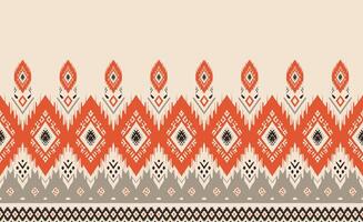 étnico resumen ikat Arte. sin costura modelo en tribal, gente bordado, y mexicano estilo. azteca geométrico Arte ornamento impresión. diseño para alfombra, fondo de pantalla, ropa, envase, tela, cubrir, textil vector