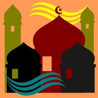 Colorful Mosques Illustration vector