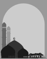 Islamic Background with Mosques Corner vector