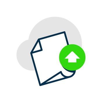 añadir botón. subir datos, documento, o archivo a nube almacenamiento concepto ilustración plano diseño vector. moderno gráfico elemento ui, infografía, icono vector