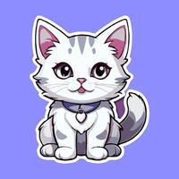 PrintStyle Cartoon a cute cat vector